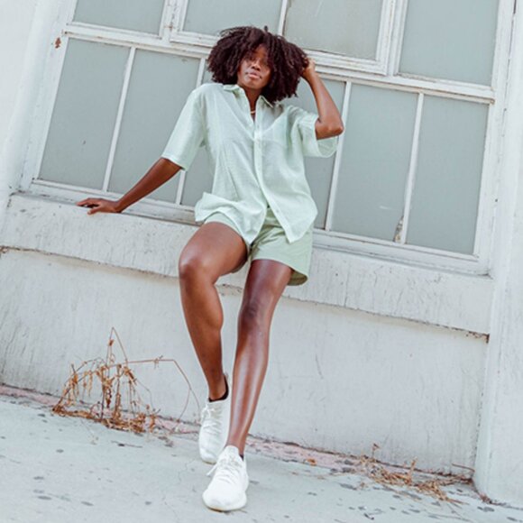 SHADES OF GREY BY MICAH COHEN - Nylon Micro Ripstop Easy Short - Mint - Picture 9 of 10